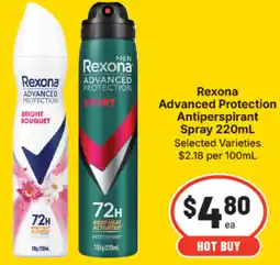 IGA Rexona advanced protection antiperspirant offer