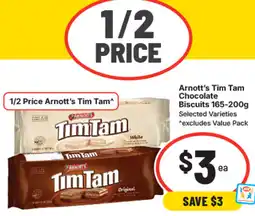 IGA Arnott's tim tam chocolate biscuits offer