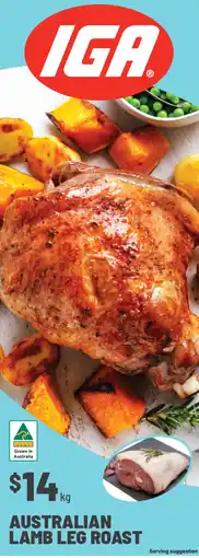 IGA Australian lamb leg roast offer