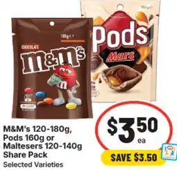 IGA M&m's pods maltesers offer