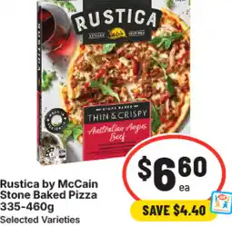 IGA Rustica by mccain stone baked pizza offer