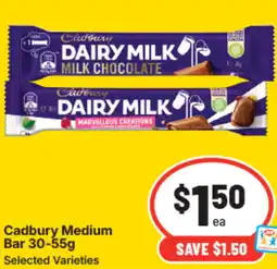 IGA Cadbury medium bar offer