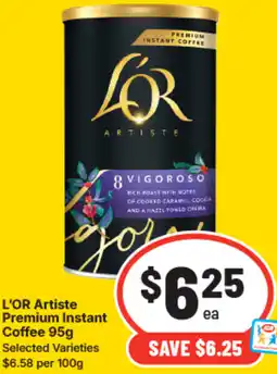 IGA L'or artiste premium instant coffee offer