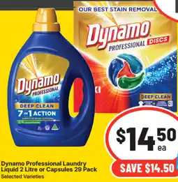 IGA Dynamo professional laundry líquid offer