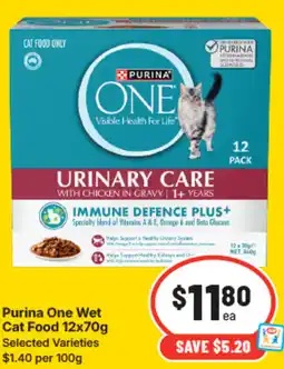 IGA Purina one wet cat food offer