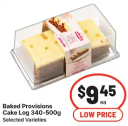 IGA Baked provisions cake log offer