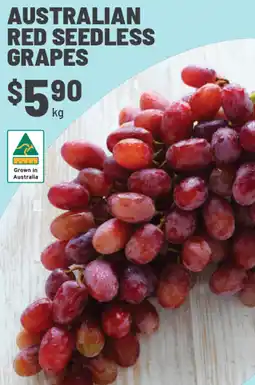 IGA Australian red seedless grapes offer