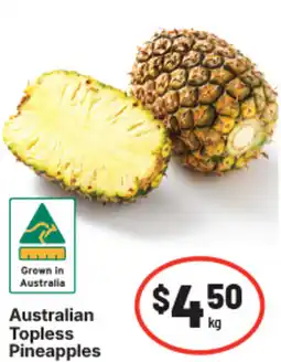 IGA Australian topless pineapples offer