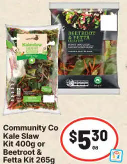 IGA Community co kale slaw kit offer