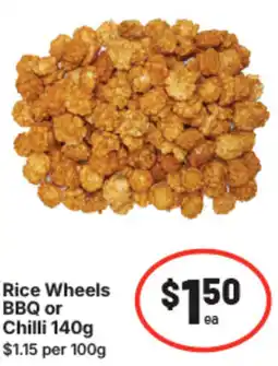 IGA Rice wheels bbq or chilli offer