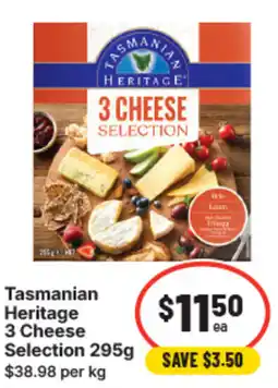 IGA Tasmanian heritage 3 cheese selection offer
