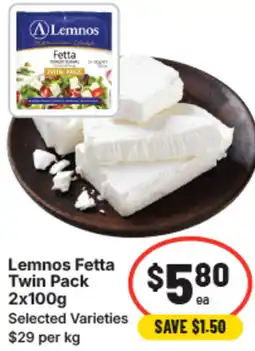 IGA Lemnos fetta twin pack offer