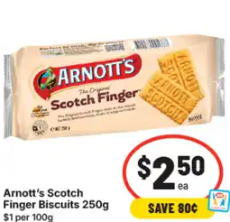 IGA Arnott's scotch finger biscuits offer