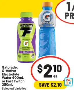 IGA Gatorade, g-active electrolyte offer