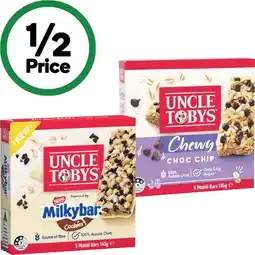 Woolworths Uncle Tobys Muesli Bars-6 offer