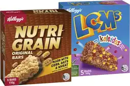 Coles Kellogg's LCMs or Nutri Grain Bars 5 Pack 100g-110g offer