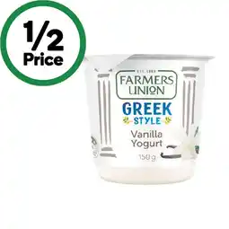 Woolworths Farmers Union Greek Style Yogurt Pot – From the Fridge offer