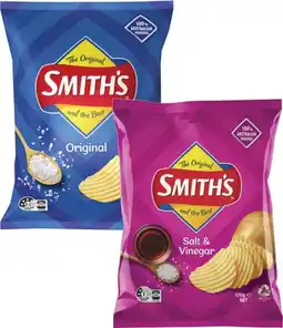 Coles Smith's Crinkle Cut Potato Chips-170g offer