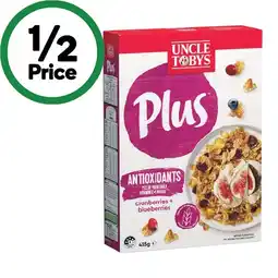 Woolworths Uncle Tobys Plus offer