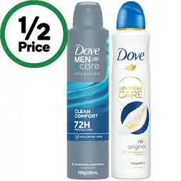 Woolworths Dove Advanced Care Deodorant 72H offer