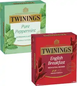 Coles Twinings Tea Bags-100 Pack offer
