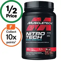 Woolworths Muscletech nitro tech whey protein powder offer