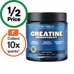 Woolworths Famous Nutrition Creatine offer
