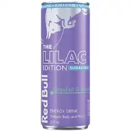 Woolworths Red bull lilac edition single can offer