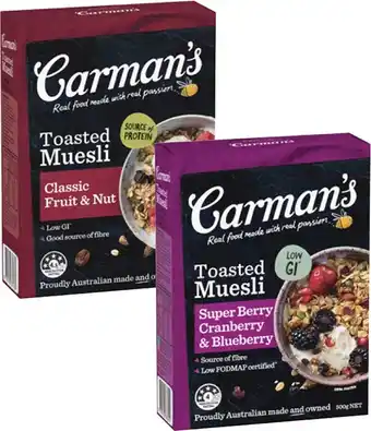 Coles Carman's Toasted Muesli offer