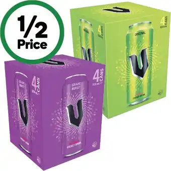Woolworths V energy drink offer