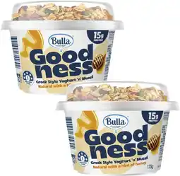 Coles Bulla Goodness Greek Style Yoghurt 'n' Muesli offer