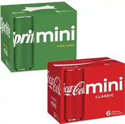 Coles Coca-Cola, Fanta or Sprite Soft Drink 6x250mL offer
