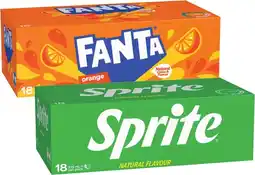Coles Fanta or Sprite Soft Drink 18x375mL offer