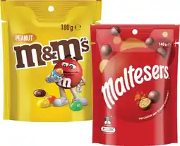 Coles M&M's, Maltesers or Pods 120g-180g offer
