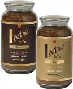 Coles Vittoria Freeze Dried Instant Coffee offer