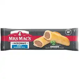 Woolworths Mrs mac’s microwave pies or rolls offer