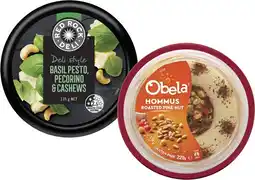 Coles Obela Garnished Hommus Dip 220g or Red Rock Deli Dip 130g-135g offer