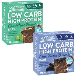 Woolworths Mayver’s Low Carb High Protein Bars offer