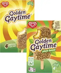 Coles Streets Golden Gaytime Sticks 400mL offer