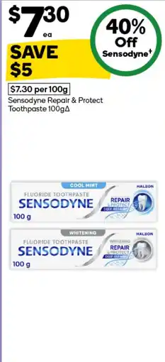 Woolworths Sensodyne repair & protect toothpaste offer