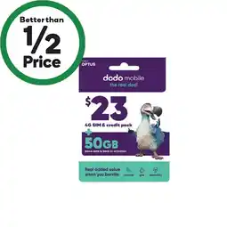 Woolworths Dodo $23 Starter Pack‡ offer