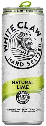 Coles White Claw Hard Seltzer Natural Lime Cans offer