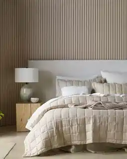Myer Australian House & Garden Sandy Cape Washed Belgian Linen Quilted Coverlet offer