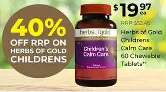 Herbs Of Gold Childrens Calm Care