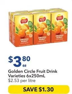 Ritchies Golden circle fruit drink varieties offer