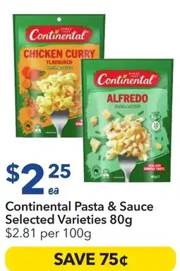 Ritchies Continental pasta & sauce selected varieties offer