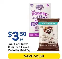 Ritchies Table of plenty mini rice cakes varieties offer