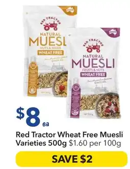 Ritchies Red tractor wheat free muesli varieties offer