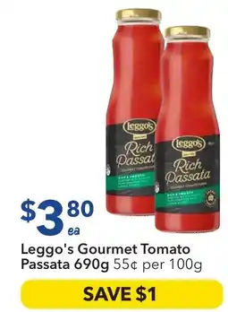 Ritchies Leggo's gourmet tomato passata offer