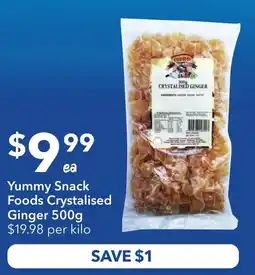 Ritchies Yummy snack foods crystalised ginger offer